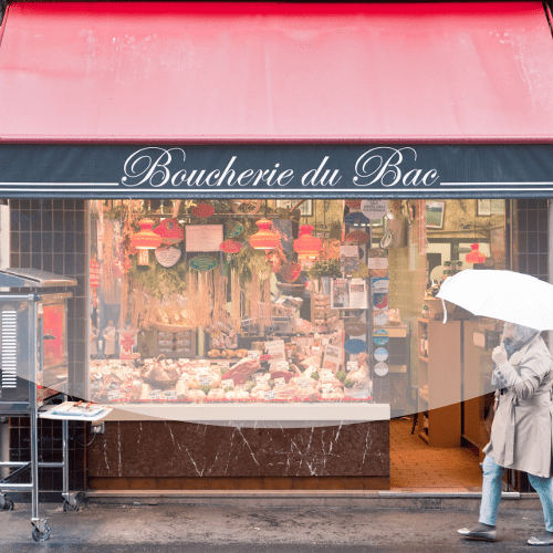 Звук магазина в Париже (Франция): мясная лавка - mp3 файл скачать
